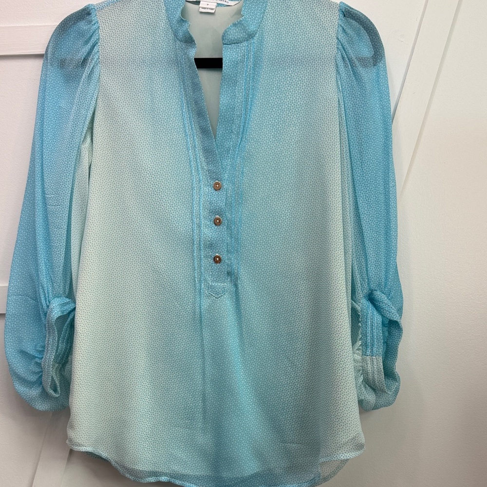 Diane Von Furstenberg Light Blue Blouse